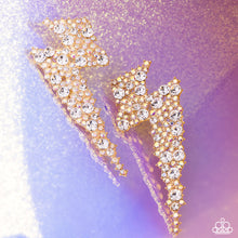 Load image into Gallery viewer, Electric Effulgence - Gold Post Earrings - Paparazzi Jewelry