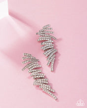Load image into Gallery viewer, Scattered Surety - White Post Earrings - Paparazzi Jewelry