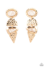 Load image into Gallery viewer, paparazzi-accessories-earthy-extravagance-gold-post earrings