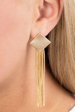 Load image into Gallery viewer, Experimental Elegance - Gold Post Earrings - Paparazzi Jewelry