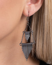 Load image into Gallery viewer, Greco Grotto - Black Earrings - Paparazzi Jewelry