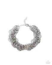 Load image into Gallery viewer, paparazzi-accessories-audible-shimmer-silver-bracelet