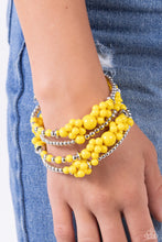 Load image into Gallery viewer, Compelling Clouds - Yellow Bracelet - Paparazzi Jewelry