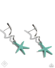 Load image into Gallery viewer, paparazzi-accessories-written-in-the-starfish-blue-post earrings