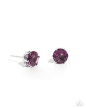 Load image into Gallery viewer, paparazzi-accessories-breathtaking-birthstone-purple-post earrings