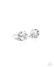 Load image into Gallery viewer, paparazzi-accessories-breathtaking-birthstone-white-post earrings