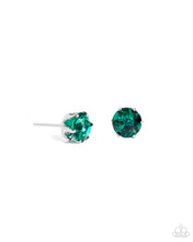 Load image into Gallery viewer, paparazzi-accessories-breathtaking-birthstone-green-post earrings