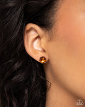 Load image into Gallery viewer, Breathtaking Birthstone - Orange Post Earrings - Paparazzi Jewelry