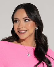 Load image into Gallery viewer, Heartfelt Haute - White Post Earrings - Paparazzi Jewelry