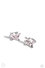 Load image into Gallery viewer, paparazzi-accessories-aerial-advancement-pink-post earrings