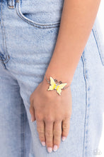 Load image into Gallery viewer, Aerial Adornment - Yellow Bracelet - Paparazzi Jewelry