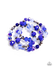 Load image into Gallery viewer, paparazzi-accessories-stack-of-glass-blue-bracelet