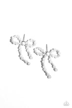 Load image into Gallery viewer, paparazzi-accessories-the-bow-must-go-on-white-post earrings