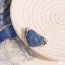 Load image into Gallery viewer, Denim Daydream - Blue Ring - Paparazzi Jewelry