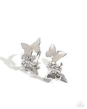 Load image into Gallery viewer, paparazzi-accessories-no-wings-attached-silver-earrings