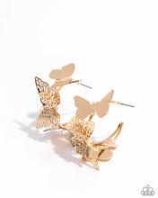 Load image into Gallery viewer, paparazzi-accessories-no-wings-attached-gold-earrings