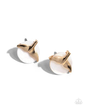 Load image into Gallery viewer, paparazzi-accessories-mermaidcore-gold-post earrings