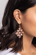 Load image into Gallery viewer, Fancy-Free Florals - Copper Earrings - Paparazzi Jewelry