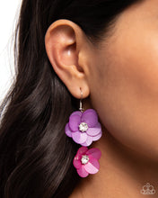 Load image into Gallery viewer, Fairy Tale Florals - Purple Earrings - Paparazzi Jewelry