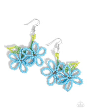 Load image into Gallery viewer, paparazzi-accessories-beaded-blooms-blue-earrings