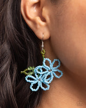 Load image into Gallery viewer, Beaded Blooms - Blue Earrings - Paparazzi Jewelry