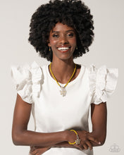 Load image into Gallery viewer, On SHIMMERING Wings - Yellow Necklace - Paparazzi Jewelry