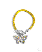 Load image into Gallery viewer, paparazzi-accessories-aerial-appeal-yellow-bracelet