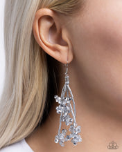 Load image into Gallery viewer, Petaled Precipitation - Silver Earrings - Paparazzi Jewelry