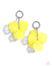 Load image into Gallery viewer, paparazzi-accessories-glassy-garden-yellow-post earrings