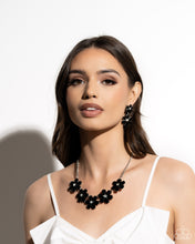 Load image into Gallery viewer, A Blast of Blossoms - Black Post Earrings - Paparazzi Jewelry