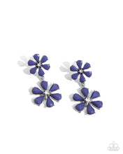 Load image into Gallery viewer, paparazzi-accessories-a-blast-of-blossoms-blue-post earrings
