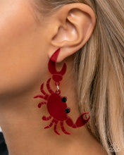 Load image into Gallery viewer, Crab Couture - Red Post Earrings - Paparazzi Jewelry