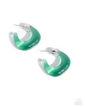Load image into Gallery viewer, paparazzi-accessories-clear-charm-green-earrings