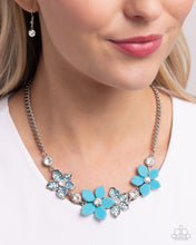 Load image into Gallery viewer, Bouquet Ballad - Blue Necklace - Paparazzi Jewelry
