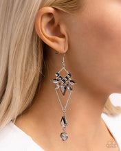 Load image into Gallery viewer, Shoulder-Dusting Shimmer - Silver Earrings - Paparazzi Jewelry