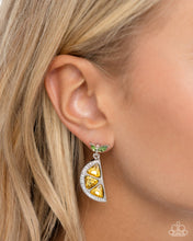 Load image into Gallery viewer, Lady Lemon - Yellow Post Earrings - Paparazzi Jewelry