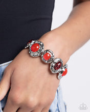 Load image into Gallery viewer, Hammered High - Red Bracelet - Paparazzi Jewelry