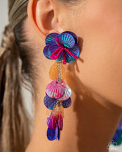 Load image into Gallery viewer, Under the Waves - Purple Post Earrings - Paparazzi Jewelry