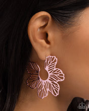 Load image into Gallery viewer, Floral Fame - Pink Earrings - Paparazzi Jewelry
