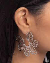 Load image into Gallery viewer, Floral Fame - Silver Earrings - Paparazzi Jewelry