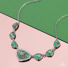 Load image into Gallery viewer, Discreet Dazzle - Green Necklace - Paparazzi Jewelry