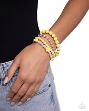 Load image into Gallery viewer, Rosy Retrospection - Yellow Bracelet - Paparazzi Jewelry