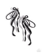 Load image into Gallery viewer, paparazzi-accessories-trendy-tapestry-black-post earrings