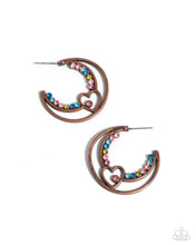 Load image into Gallery viewer, paparazzi-accessories-sympathetic-sweetheart-copper-earrings