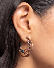 Load image into Gallery viewer, Sympathetic Sweetheart - Copper Earrings - Paparazzi Jewelry