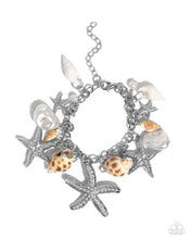 Load image into Gallery viewer, paparazzi-accessories-seashell-song-white-bracelet