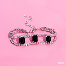 Load image into Gallery viewer, Embedded Elegance - Black Bracelet - Paparazzi Jewelry
