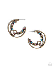 Load image into Gallery viewer, paparazzi-accessories-sympathetic-sweetheart-brass-earrings