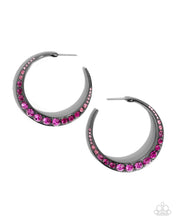 Load image into Gallery viewer, paparazzi-accessories-embedded-edge-pink-earrings