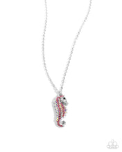 Load image into Gallery viewer, paparazzi-accessories-seahorse-sailor-pink-necklace